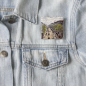 Pissarro - Boulevard Montmartre - Spring Vierkante Button 5,1 Cm (In situ)