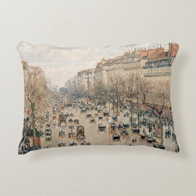 Pissarro - Boulevard Montmartre, vanmiddag Sun Accent Kussen (Voorkant)