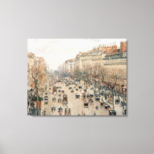 Pissarro - Boulevard Montmartre, vanmiddag Sun Canvas Afdruk (Voorkant)