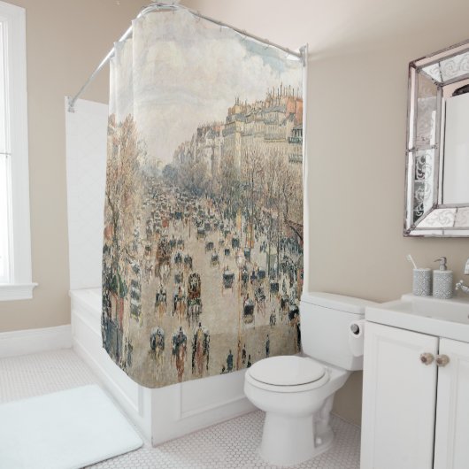 Pissarro - Boulevard Montmartre, vanmiddag Sun Douchegordijn (In situ)