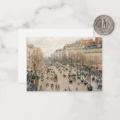 Pissarro - Boulevard Montmartre, vanmiddag Sun Notitiekaartje (Voorkant / Achterkant in situ)