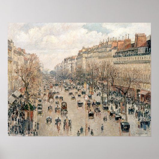 Pissarro - Boulevard Montmartre, vanmiddag Sun Poster (Voorkant)