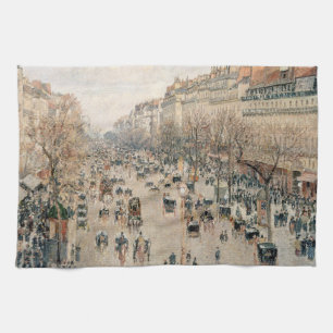 Pissarro - Boulevard Montmartre, vanmiddag Sun Theedoek