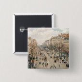 Pissarro - Boulevard Montmartre, vanmiddag Sun Vierkante Button 5,1 Cm (Voorkant /achterkant)