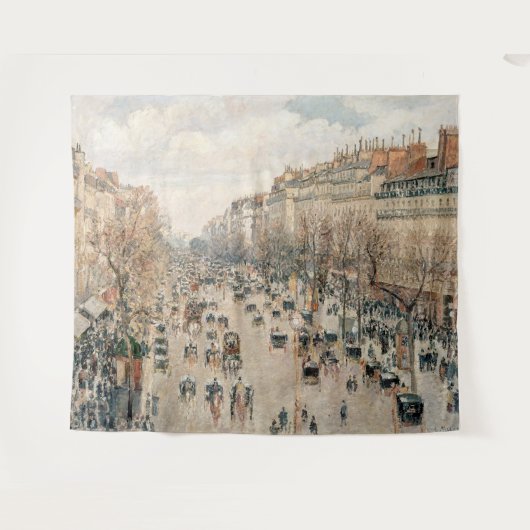 Pissarro - Boulevard Montmartre, vanmiddag Sun Wandkleed (Voorkant (horizontaal))