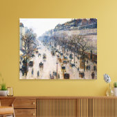 Pissarro - Boulevard Montmartre, Winter Morning Po Canvas Afdruk (Insitu (Woonkamer))