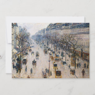 Pissarro - Boulevard Montmartre, Winterochtend Bedankkaart