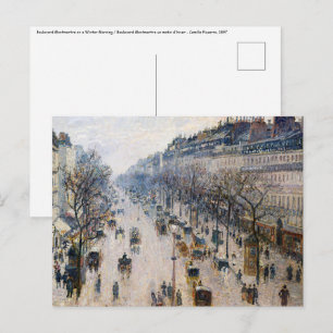 Pissarro - Boulevard Montmartre, Winterochtend Briefkaart