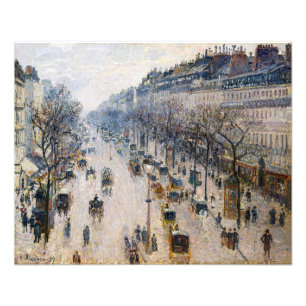 Pissarro - Boulevard Montmartre, Winterochtend Foto Afdruk