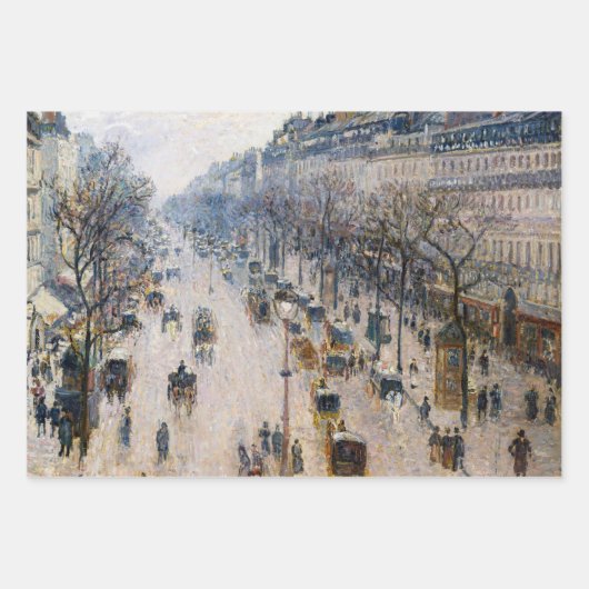 Pissarro - Boulevard Montmartre, Winterochtend Inpakpapier Vel (Voorkant 3)