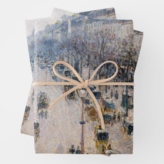 Pissarro - Boulevard Montmartre, Winterochtend Inpakpapier Vel (In situ)