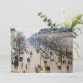 Pissarro - Boulevard Montmartre, Winterochtend Kaart (Staand voorkant)