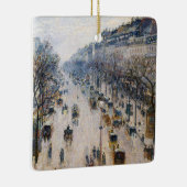 Pissarro - Boulevard Montmartre, Winterochtend Keramisch Ornament (Rechts)