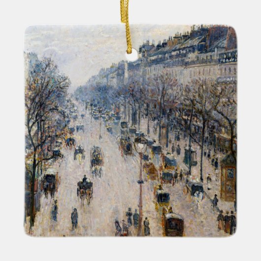 Pissarro - Boulevard Montmartre, Winterochtend Keramisch Ornament (Voorkant)