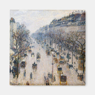 Pissarro - Boulevard Montmartre, Winterochtend Magneet
