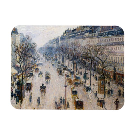 Pissarro - Boulevard Montmartre, Winterochtend Magneet (Horizontaal)