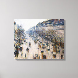 Pissarro - Boulevard Montmartre, Winterochtend Po Canvas Afdruk