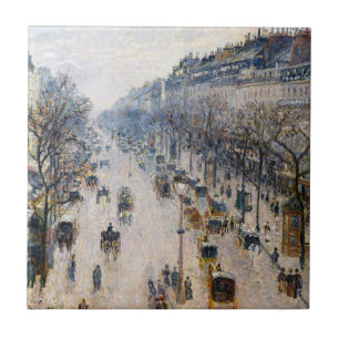 Pissarro - Boulevard Montmartre, Winterochtend Tegeltje