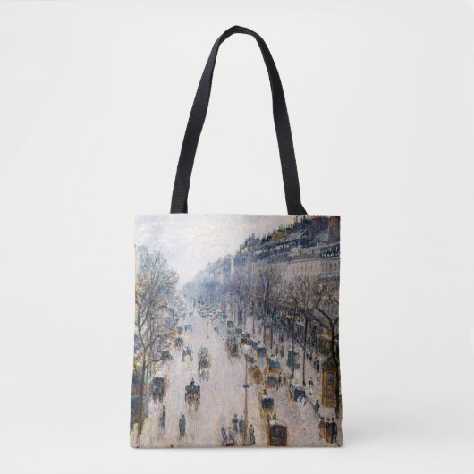 Pissarro - Boulevard Montmartre, Winterochtend Tote Bag (Voorkant)