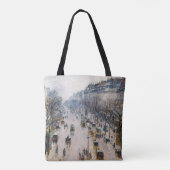 Pissarro - Boulevard Montmartre, Winterochtend Tote Bag (Achterkant)