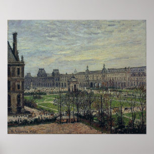 Pissarro - Carrousel Grijs Weer 1899 Poster