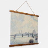 Pissarro Charing Cross Bridge London Old Art Wall Hangend Wandkleed (Gebogen)