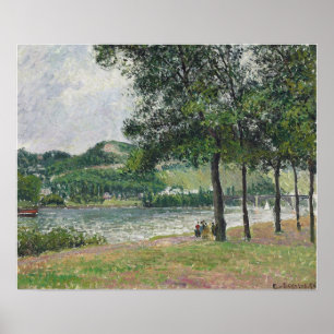 Pissarro - Cours-La-Reine bij Rouen grijs weer Poster