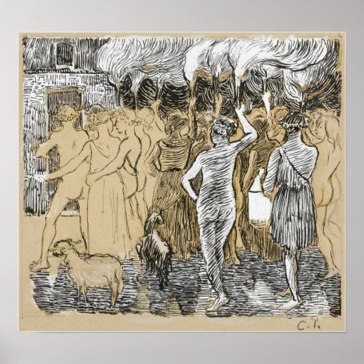 Pissarro - Daphnis en Chloe 1895 Poster (Voorkant)