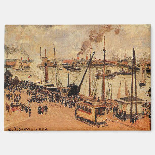 Pissarro - De haven van Le Havre Magneet