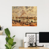 Pissarro - De haven van Le Havre Poster (Thuiskantoor)