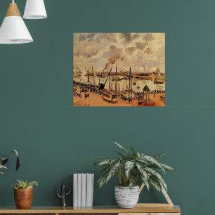 Pissarro - De haven van Le Havre Poster