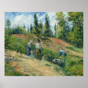 Pissarro - De Oogst Pontoise 1880 Poster