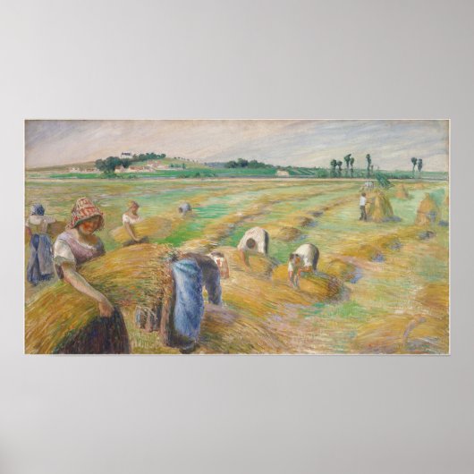 Pissarro - De Oogst Poster (Voorkant)