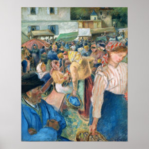 Pissarro - De Pluimveemarkt Pontoise 1892 Poster