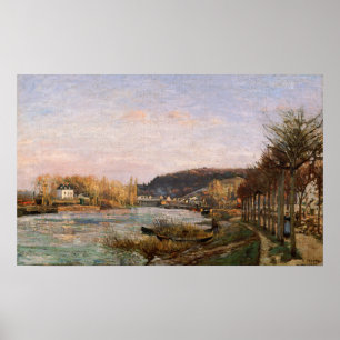 Pissarro - De Seine bij Bougival Poster