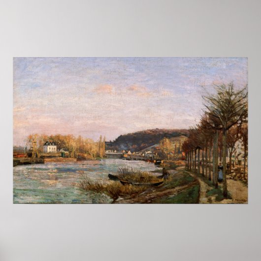 Pissarro - De Seine bij Bougival Poster (Voorkant)