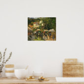 Pissarro - Festival bij de Hermitage 1876 Poster (Keuken)