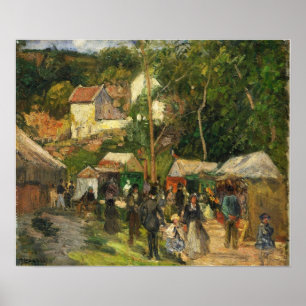 Pissarro - Festival bij de Hermitage 1876 Poster