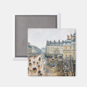 Pissarro - Frans theaterplein, Parijs, Square Magneet (Voorkant / Achterkant)