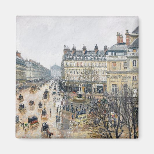 Pissarro - Frans theaterplein, Parijs, Square Magneet (Voorkant)