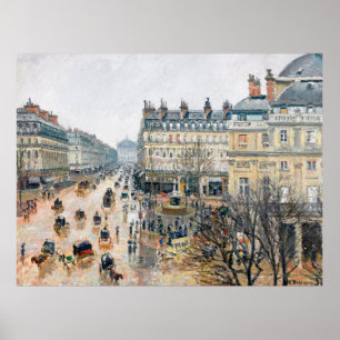 Pissarro - French Theater Square , Paris Poster