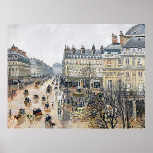 Pissarro - French Theater Square , Paris Poster (Voorkant)