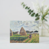 PISSARRO - HAYSTACKS EN CABBAGE PATCH, BRIEFKAART (Staand voorkant)