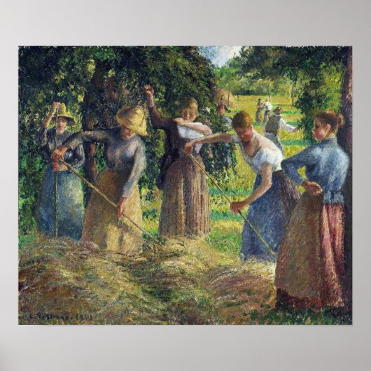 Pissarro - Hooioogst bij Eragny 1901 Poster (Voorkant)