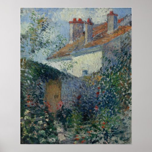 Pissarro - Houses at Pontoise 1878 Poster (Voorkant)