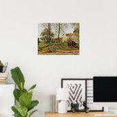 Pissarro - Huizen bij Bougival (herfst) Poster (Thuiskantoor)