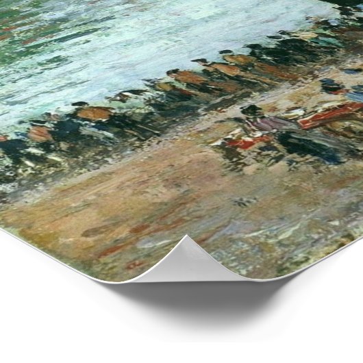 Pissarro - Inner Harbour Dieppe High Tide Morning Poster (Hoek)