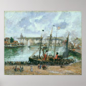 Pissarro - Inner Harbour Dieppe High Tide Morning Poster (Voorkant)