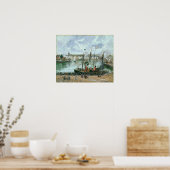 Pissarro - Inner Harbour Dieppe High Tide Morning Poster (Keuken)