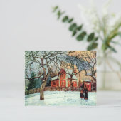 Pissarro: Kastanjebomen, Louveciennes, Winter Briefkaart (Staand voorkant)